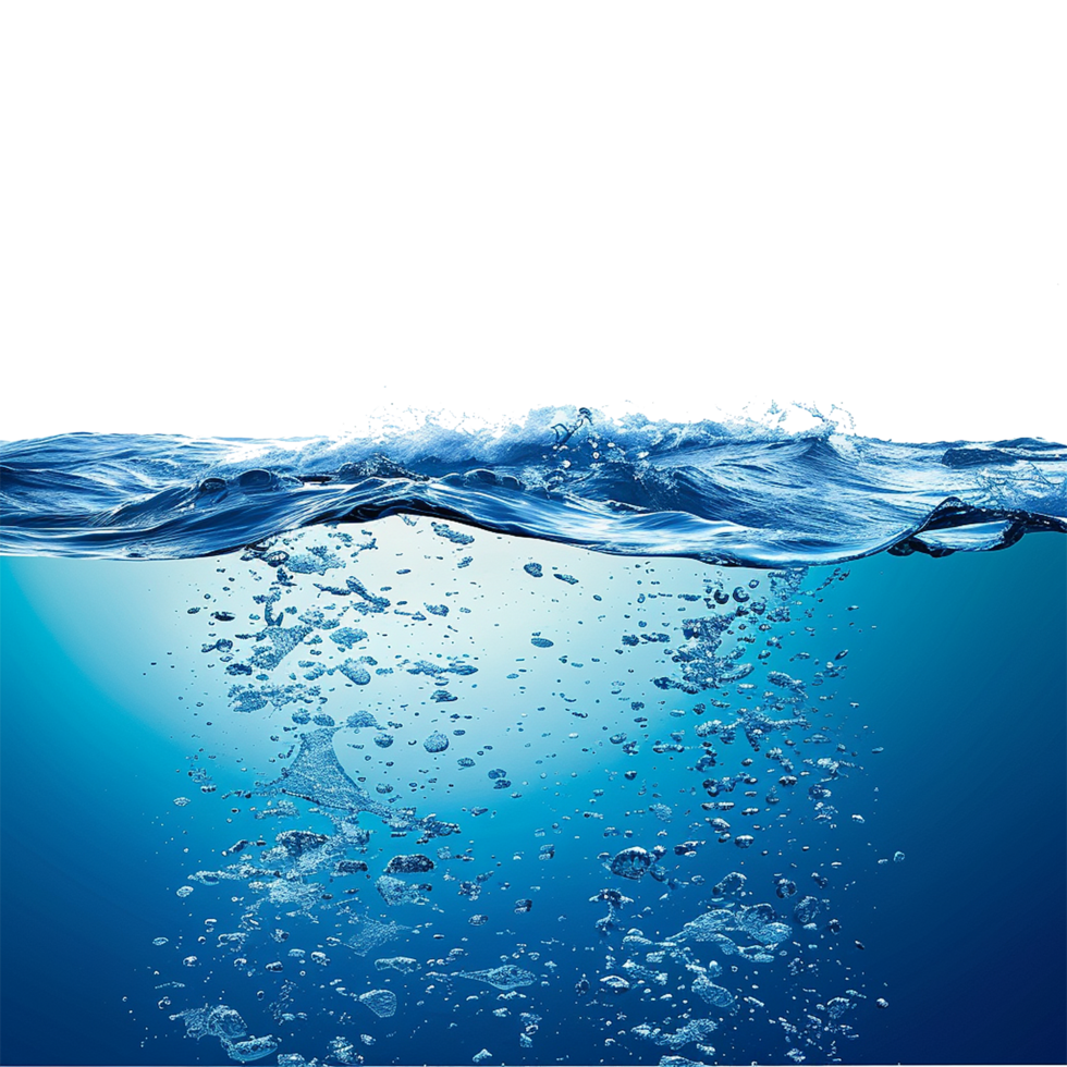 Blue ocean isolated transparent background png