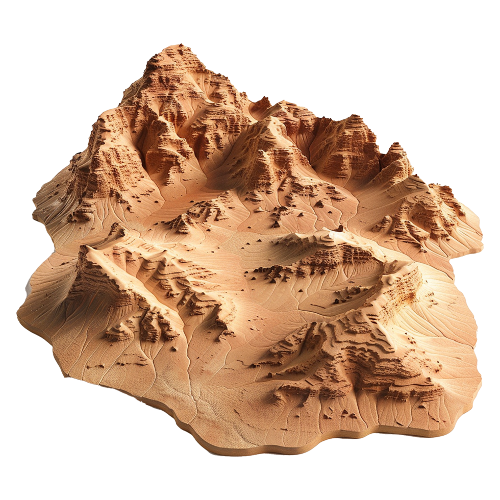 Desert sand isolated on transparent background png