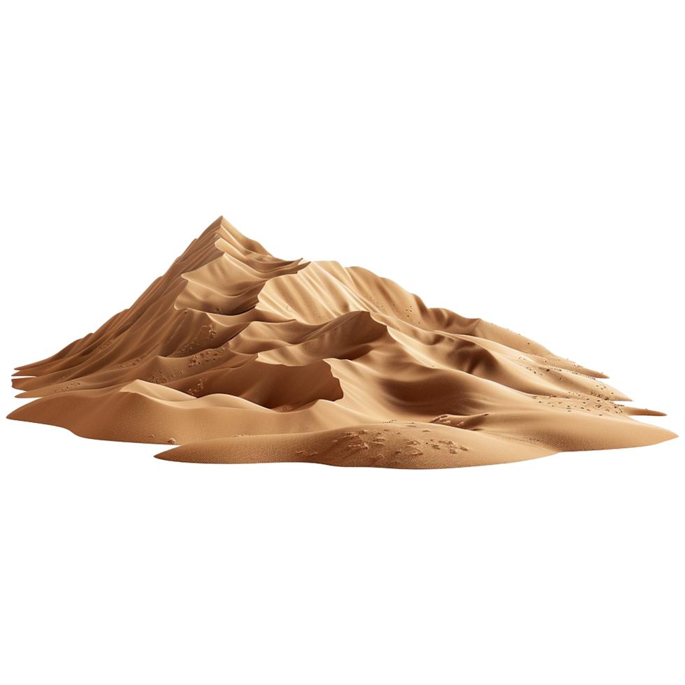 Desert sand isolated on transparent background png