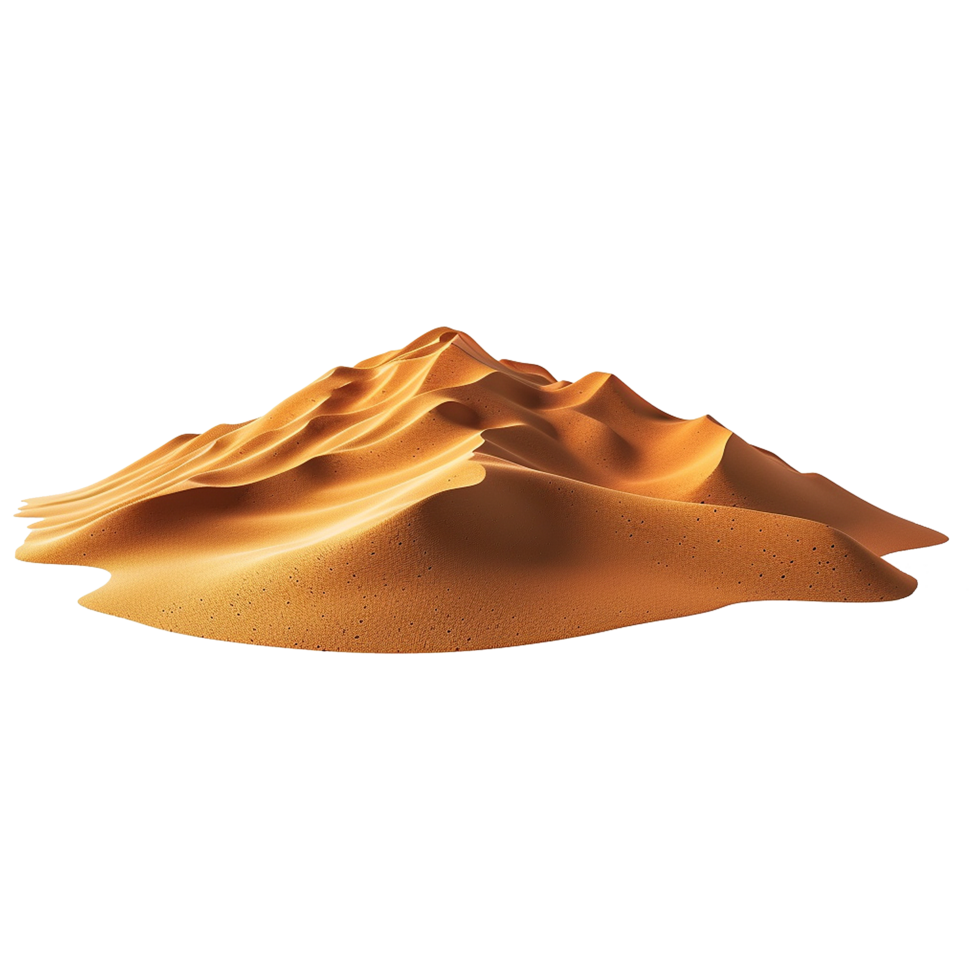 Desert sand isolated on transparent background png