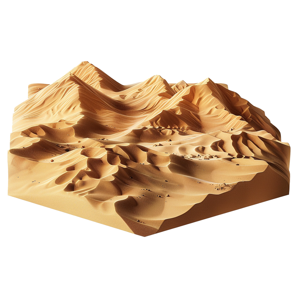 Desert sand isolated on transparent background png