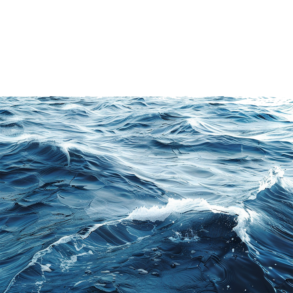 Blue ocean isolated transparent background png