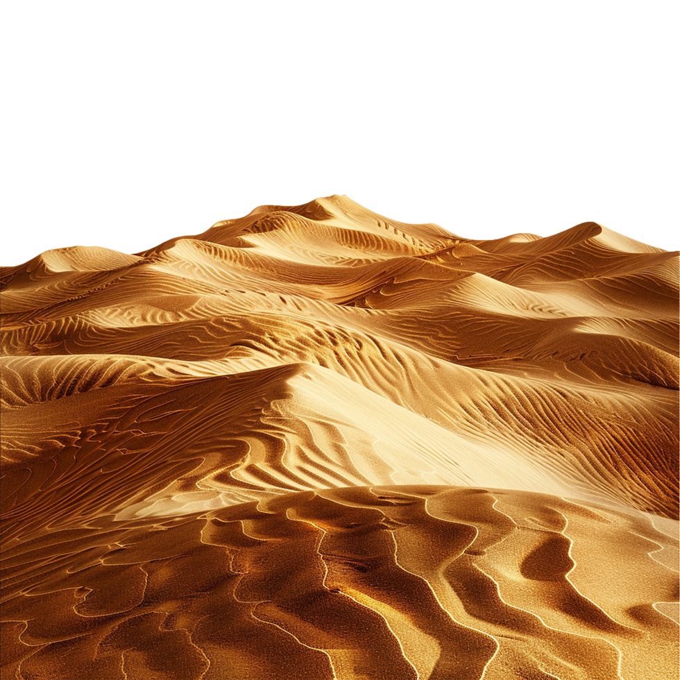 Desert sand isolated on transparent background png