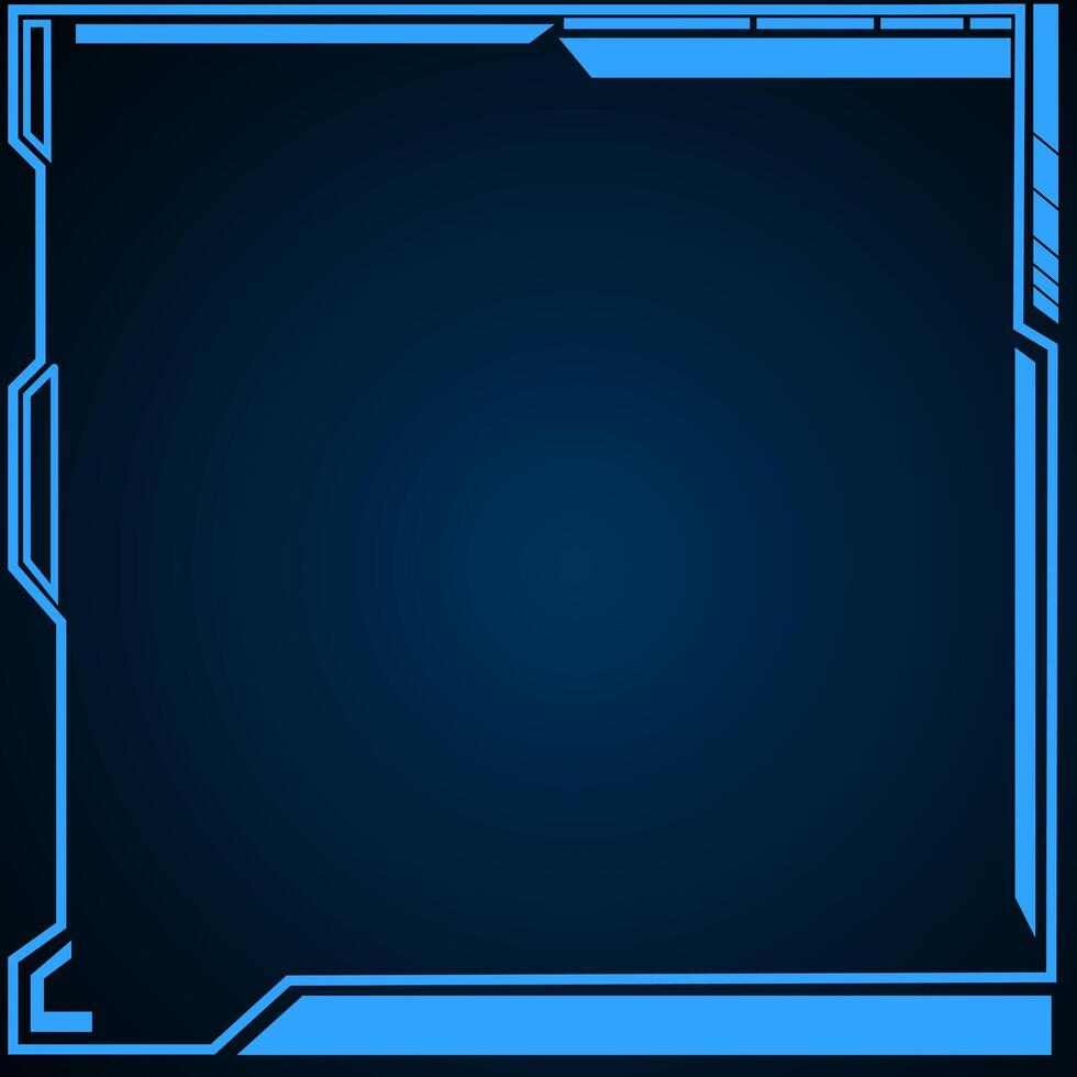 illustration graphict of The blue background frame has a futuristic technology theme vector