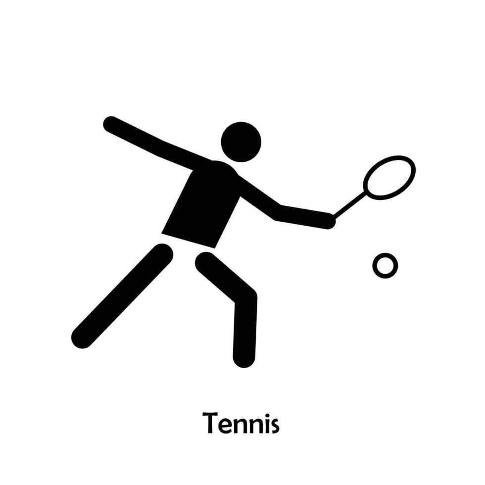 tenis plano negro icono aislado en blanco antecedentes vector