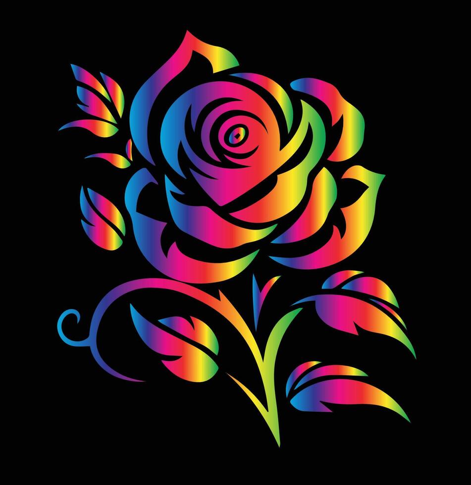 Gradient Flower Stock Photo vector
