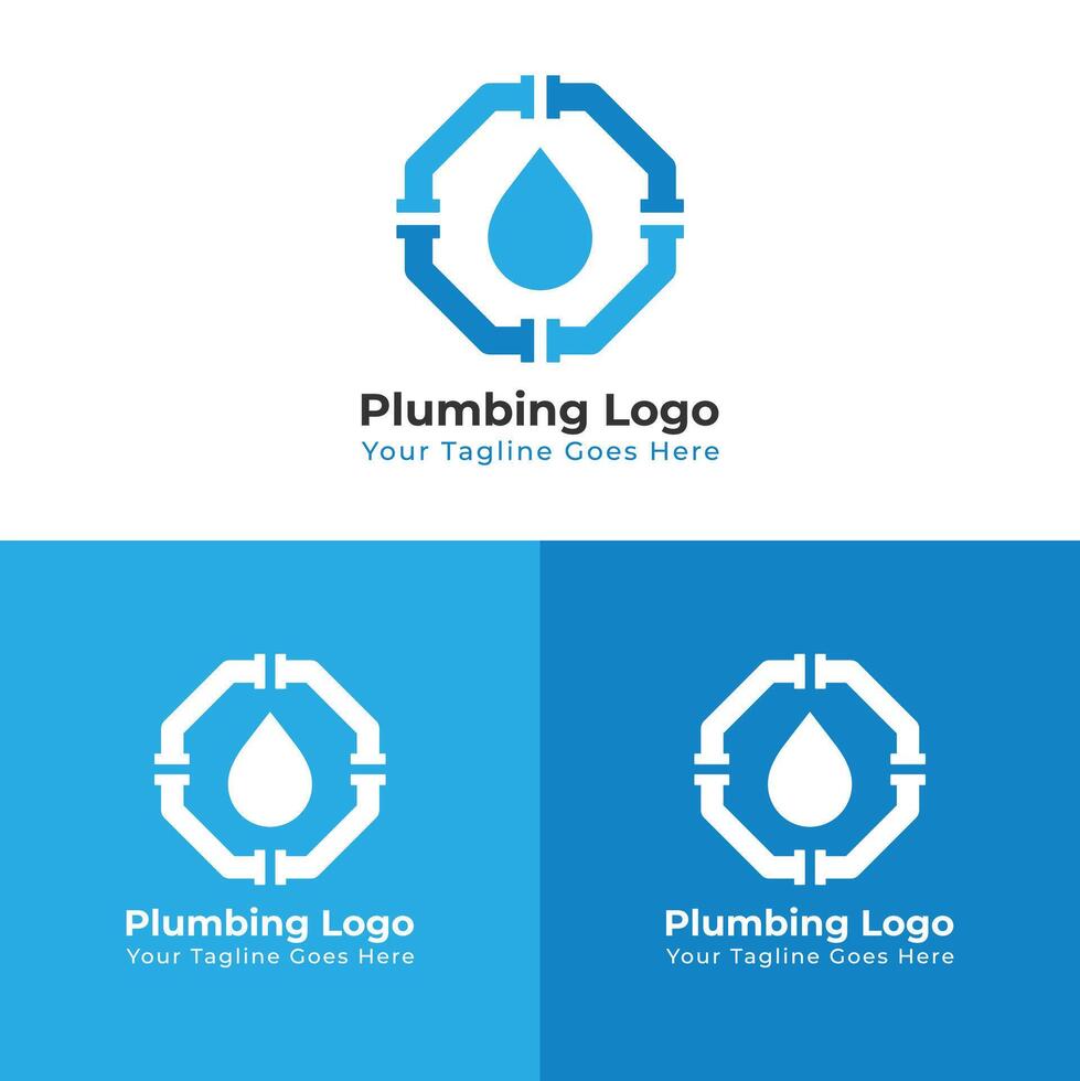 Plumbing Logo Template Design vector