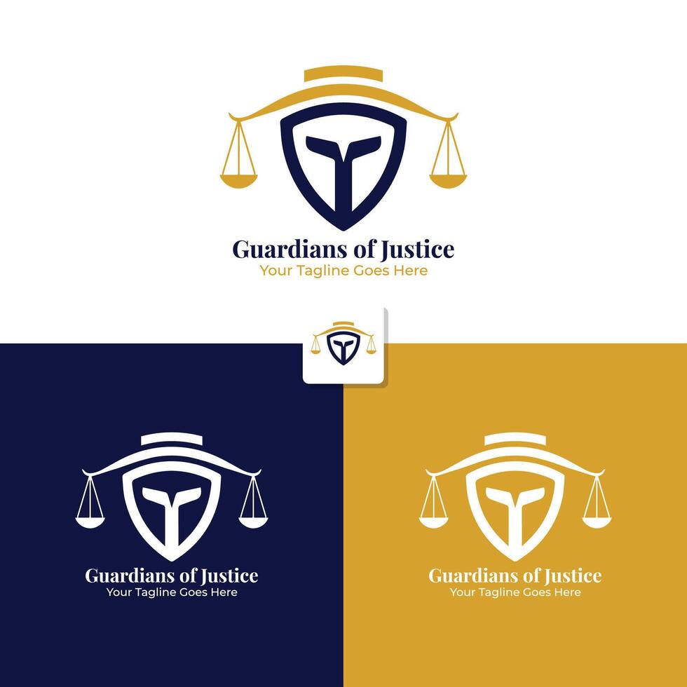 Law Logo Guardians of justice vector