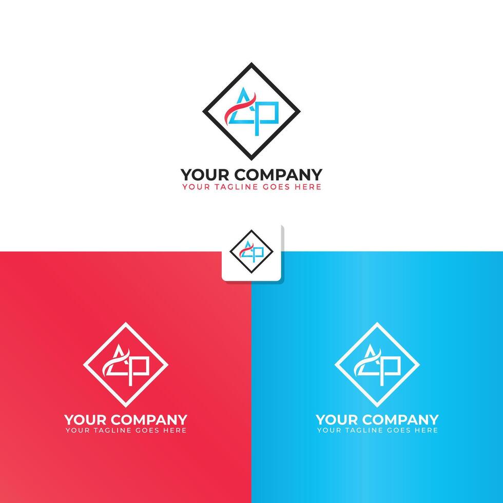 AP Initials logo template design for your business or company vector