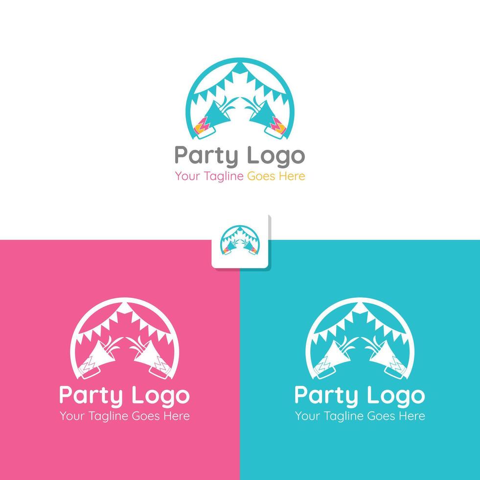 Logo Design for parties, events and birthdays vector