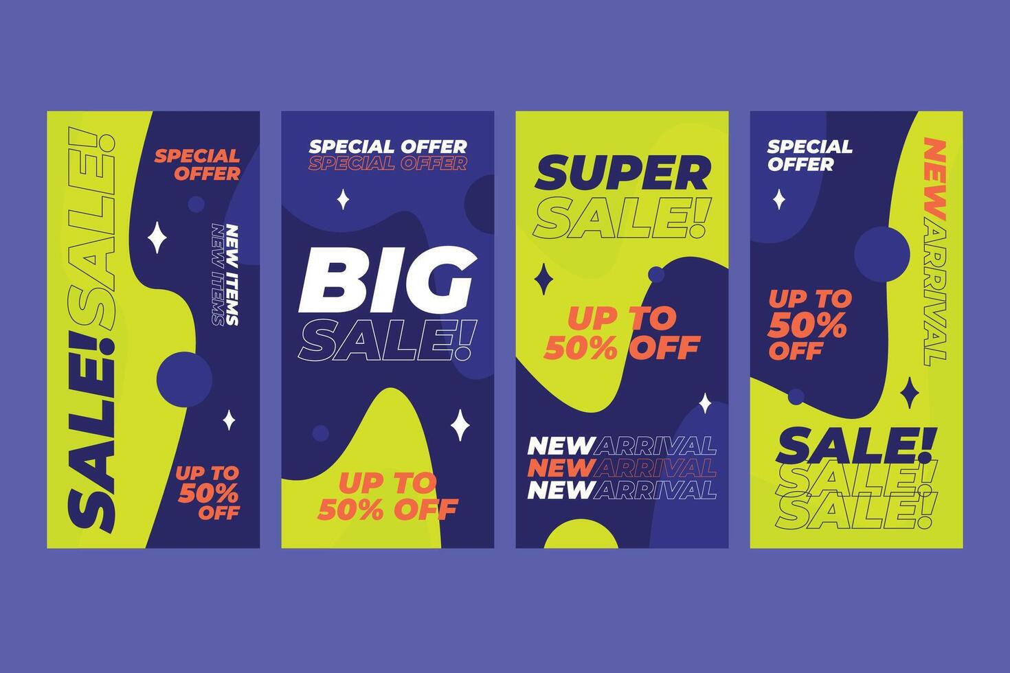 Abstract Sale Banner Vertical 3 vector