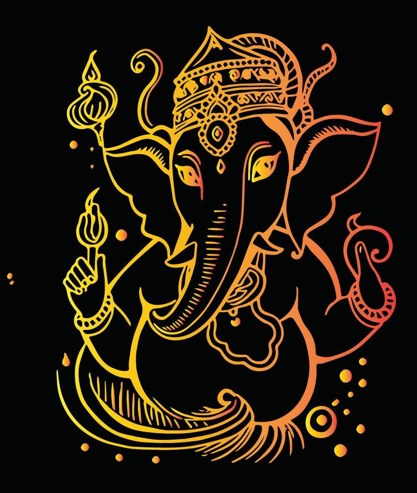 hindú señor shree ganesh imagen vector