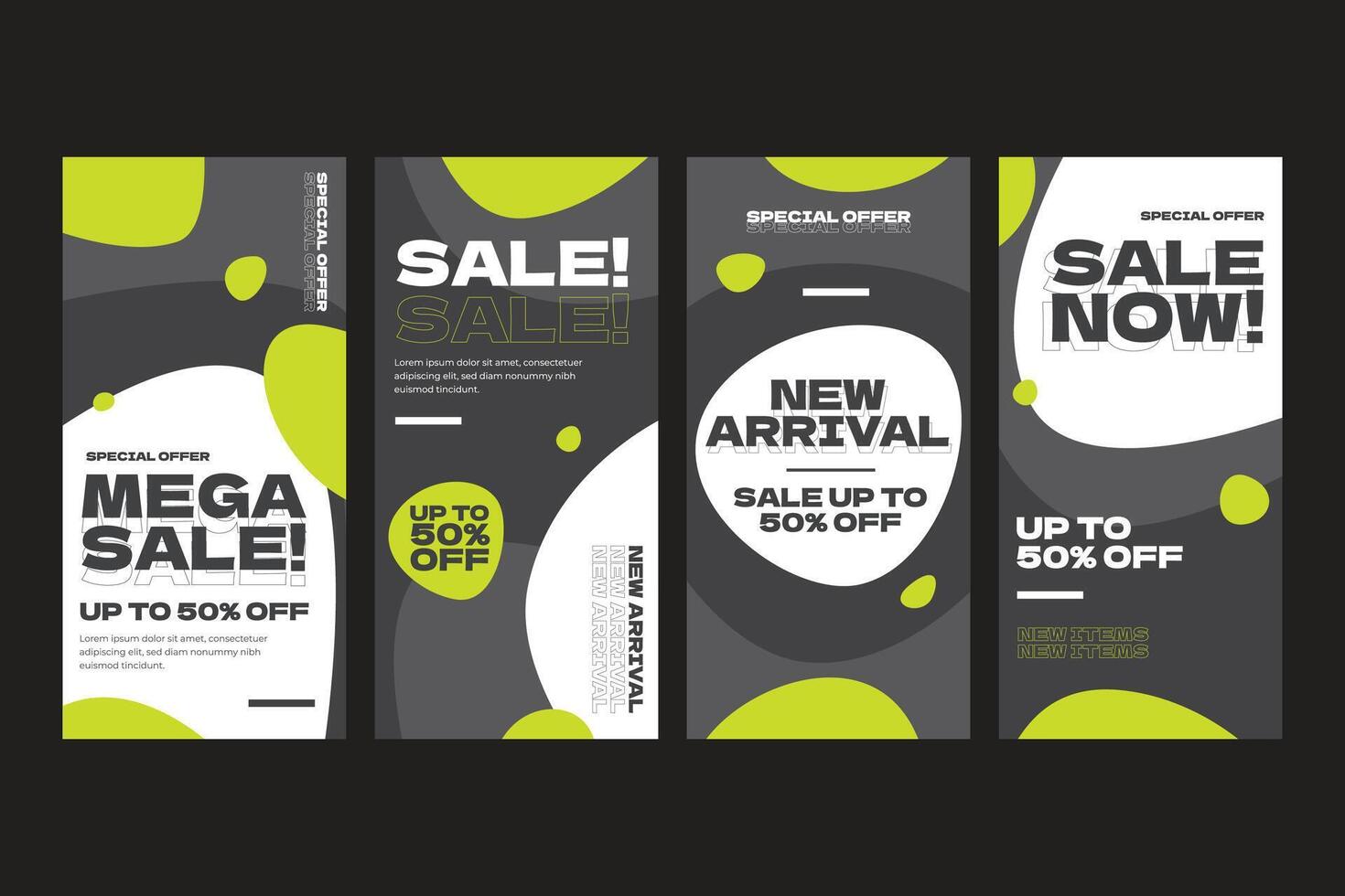 Abstract Sale Banner Vertical 2 vector