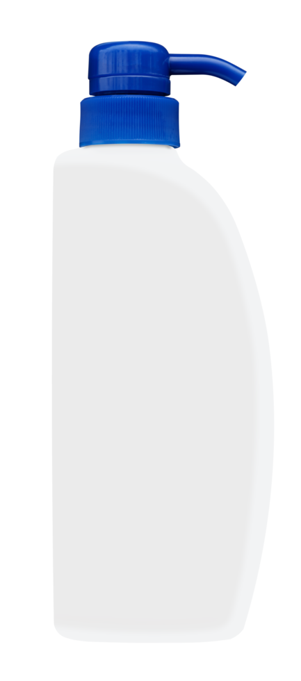Mock up white shampoo pump png