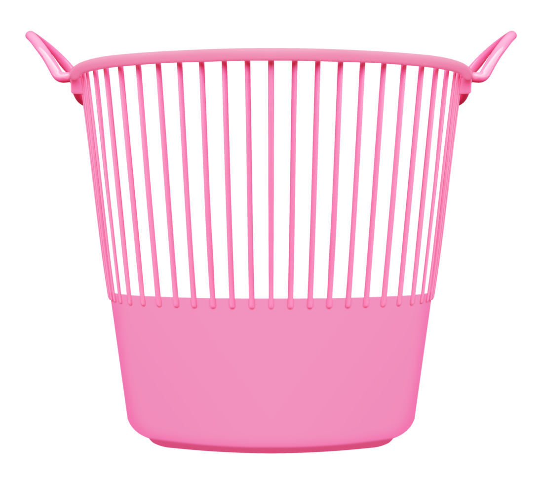 Pink clothing basket png