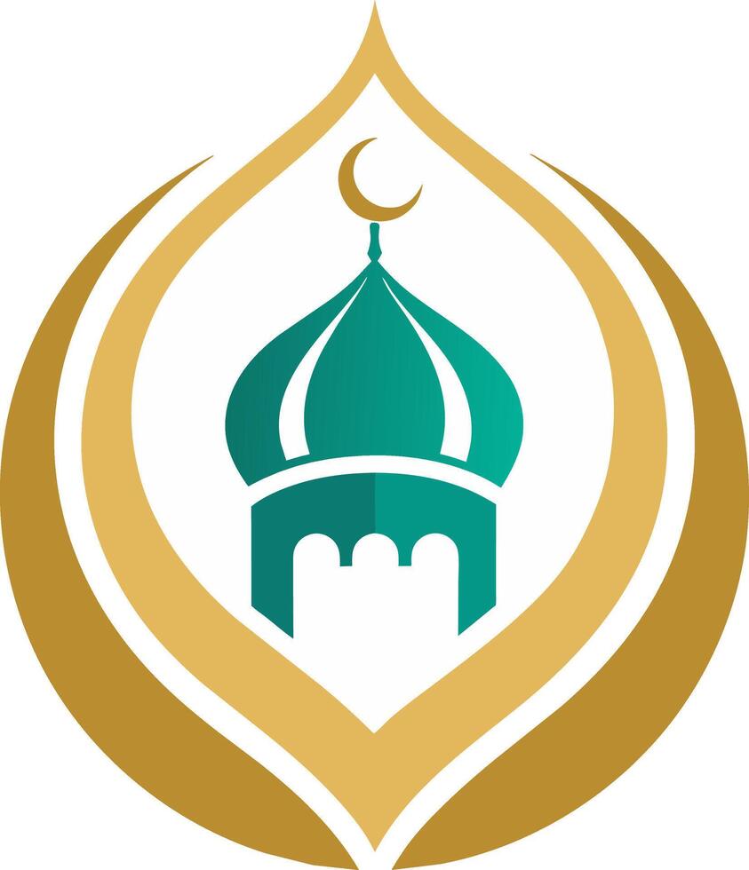 Islamic Minimalism, Logo Design on White vector