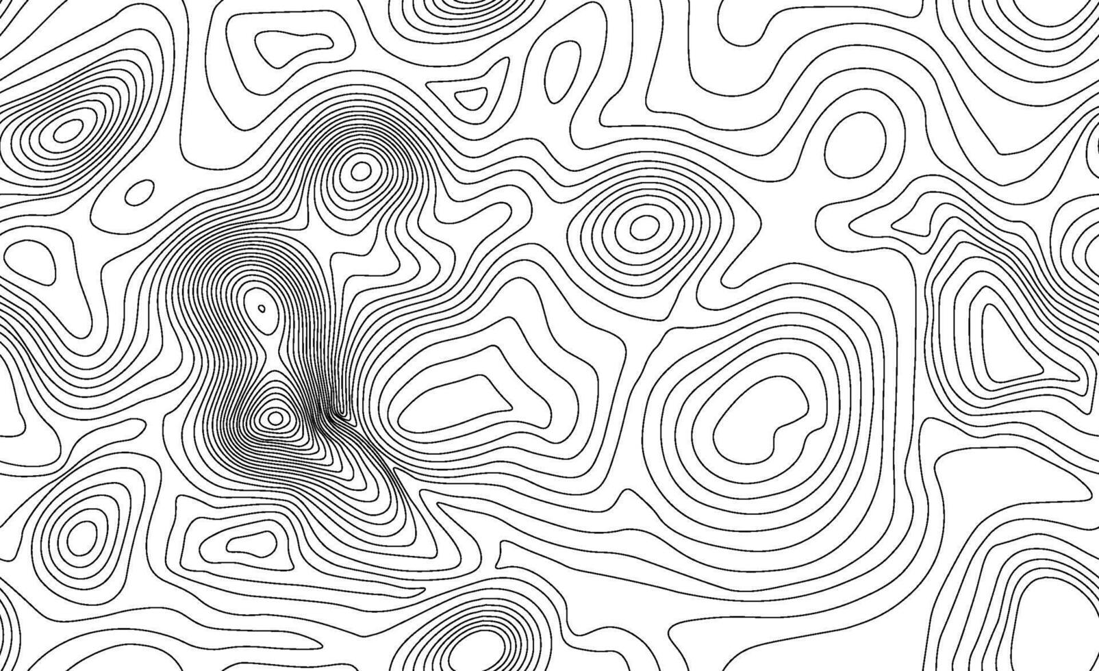 Seamless topographic map background. Line topography map seamless pattern. Mountain hiking trail over terrain. Contour background geographic grid. vector