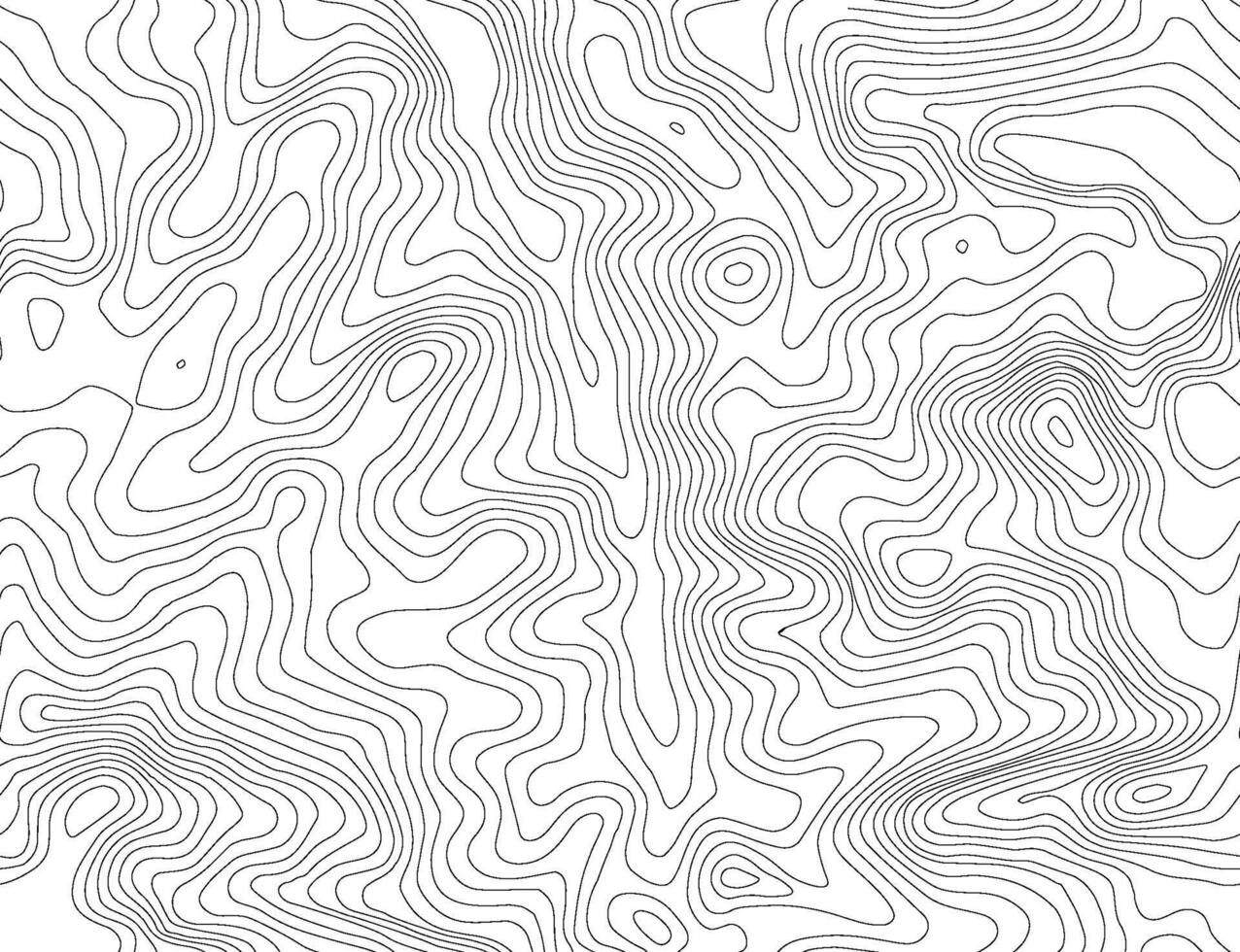 Seamless topographic map background. Line topography map seamless pattern. Mountain hiking trail over terrain. Contour background geographic grid. vector