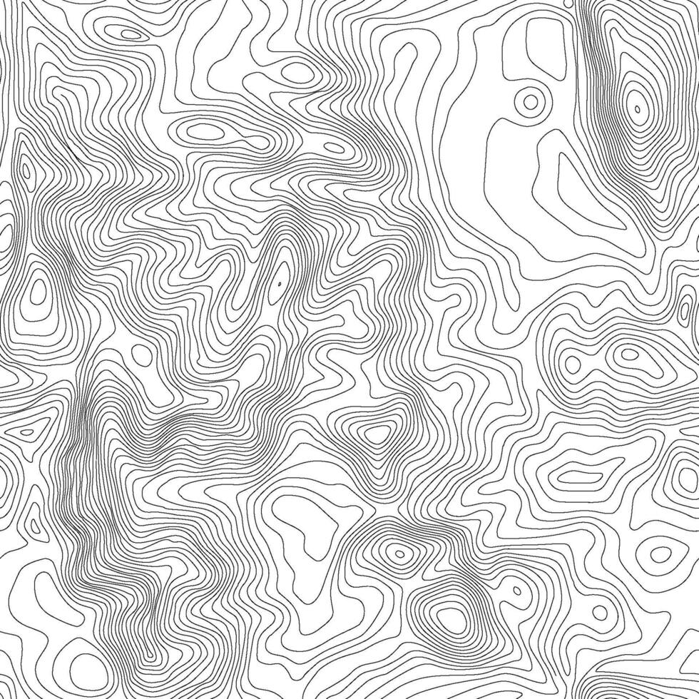 Seamless topographic map background. Line topography map seamless pattern. Mountain hiking trail over terrain. Contour background geographic grid. vector