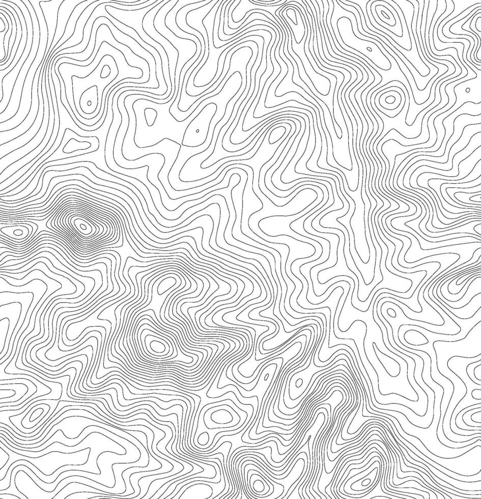 Seamless topographic map background. Line topography map seamless pattern. Mountain hiking trail over terrain. Contour background geographic grid. vector