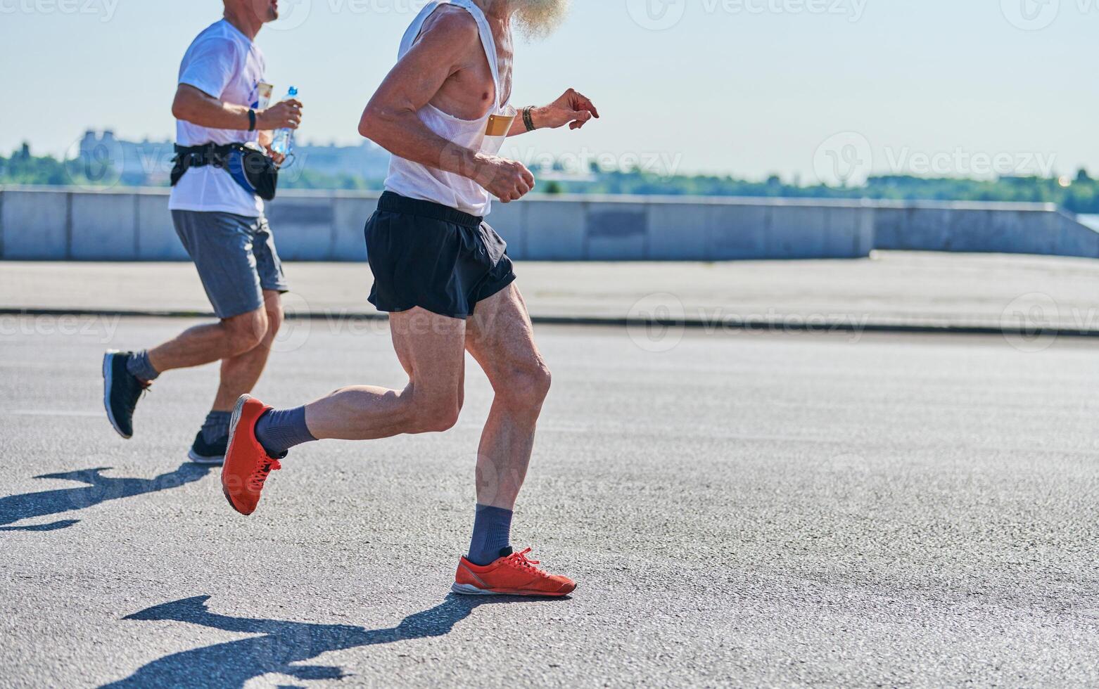 Running old man. photo