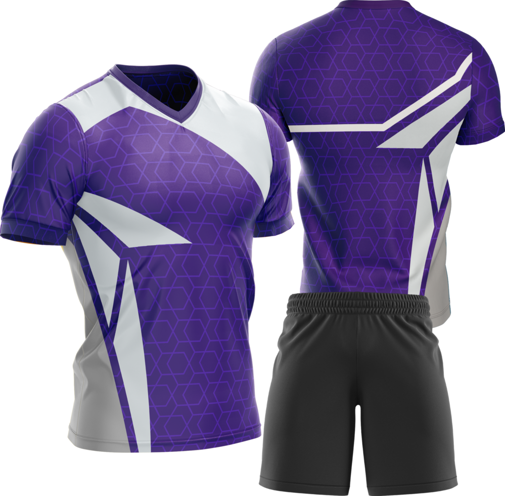 a purple and white soccer uniform png