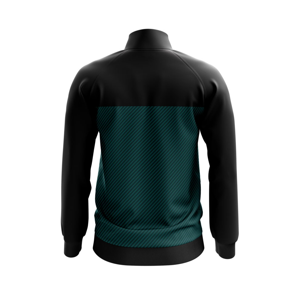 un negro y verde chandal chaqueta en un transparente antecedentes png