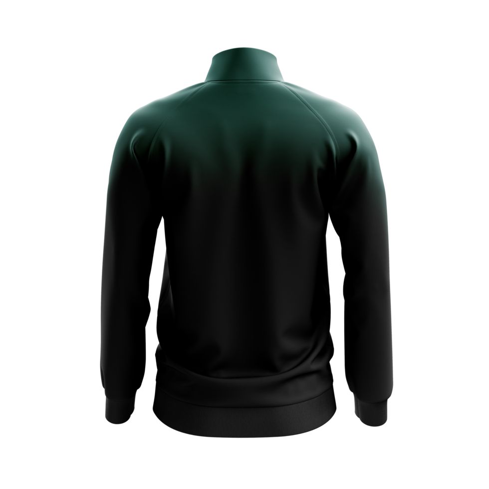 a black and green jacket on a transparent background png