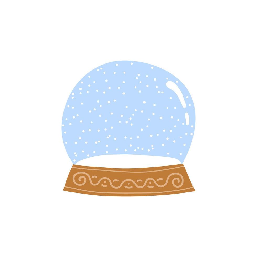 Doodle glass globe ball. vector