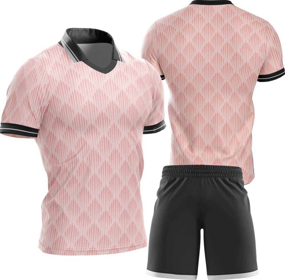 rose football Jersey et short sur transparent Contexte png