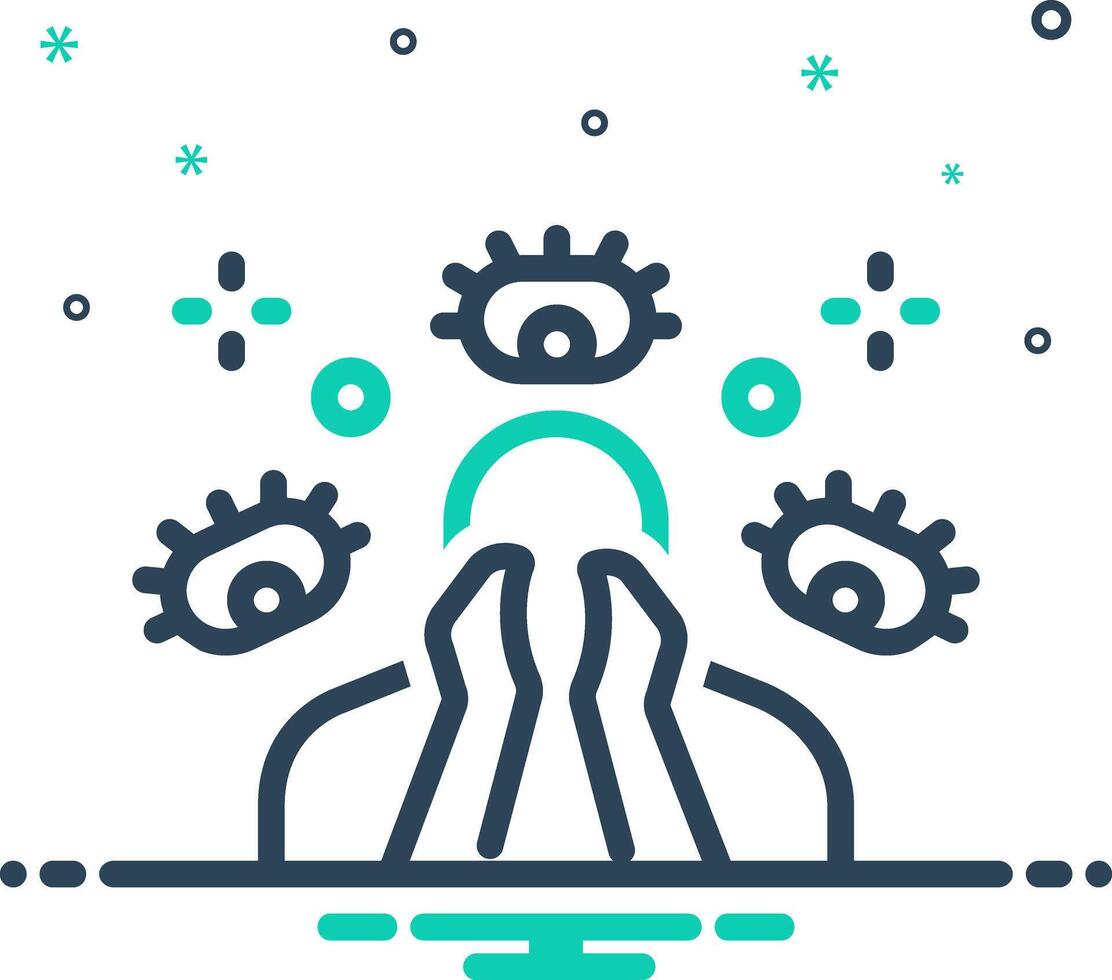 Mix icon for paranoia vector