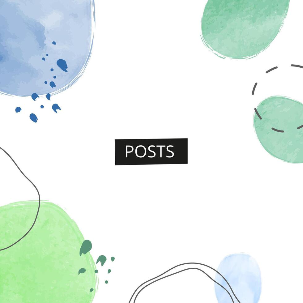 Minimalist watercolor mid century poster. vector