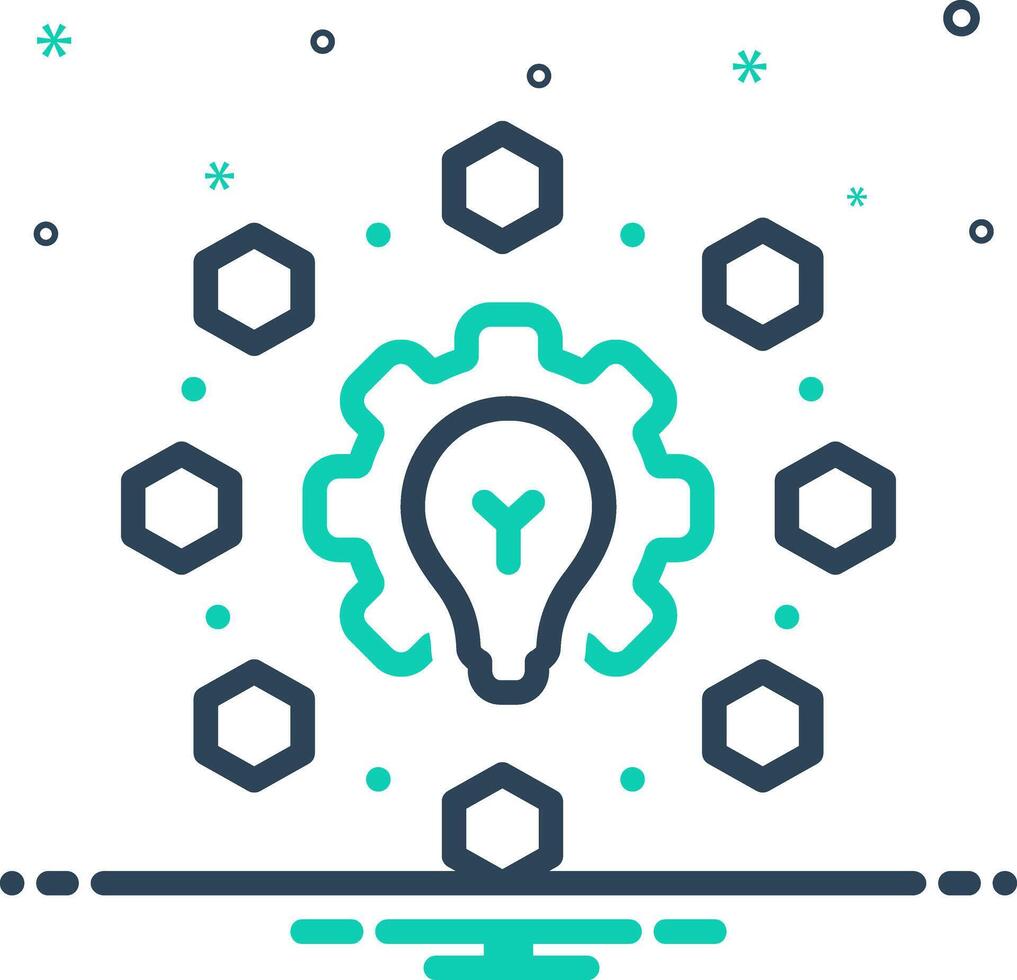 Mix icon for idea generation vector