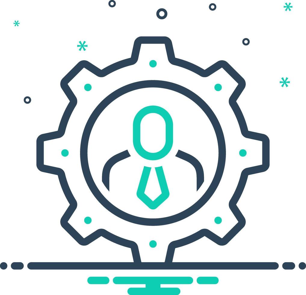 Mix icon for user setting vector