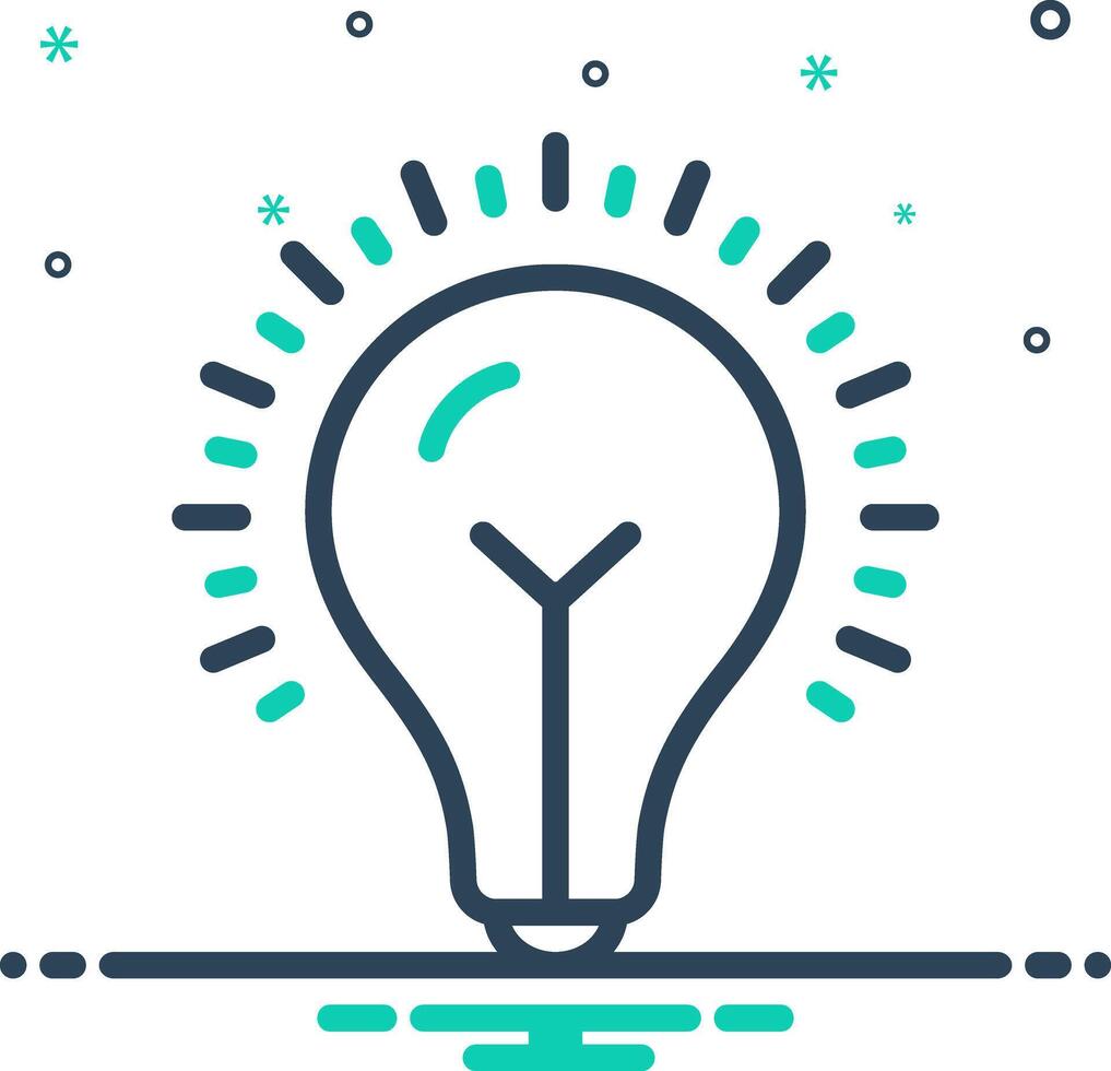 Mix icon for bulb light vector