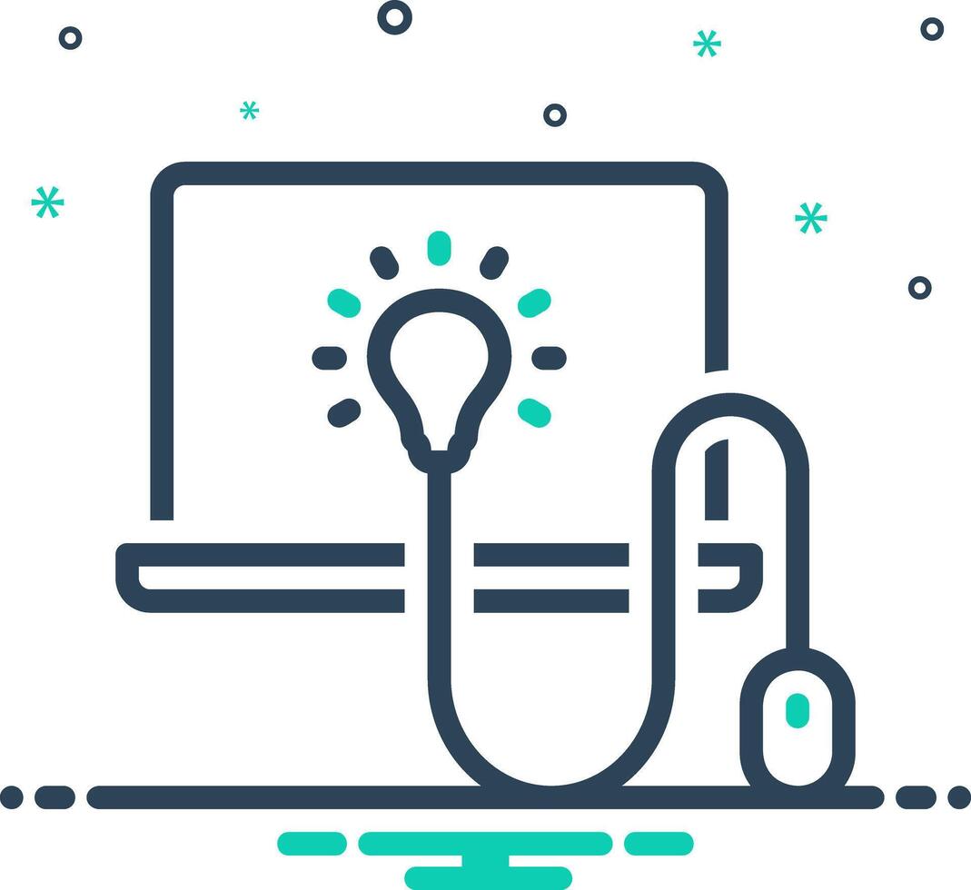 Mix icon for new idea vector