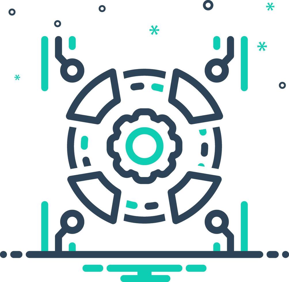 Mix icon for automation vector