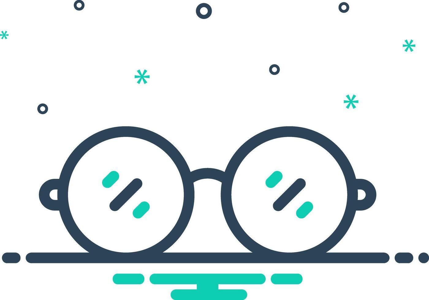 Mix icon for glasses spec vector