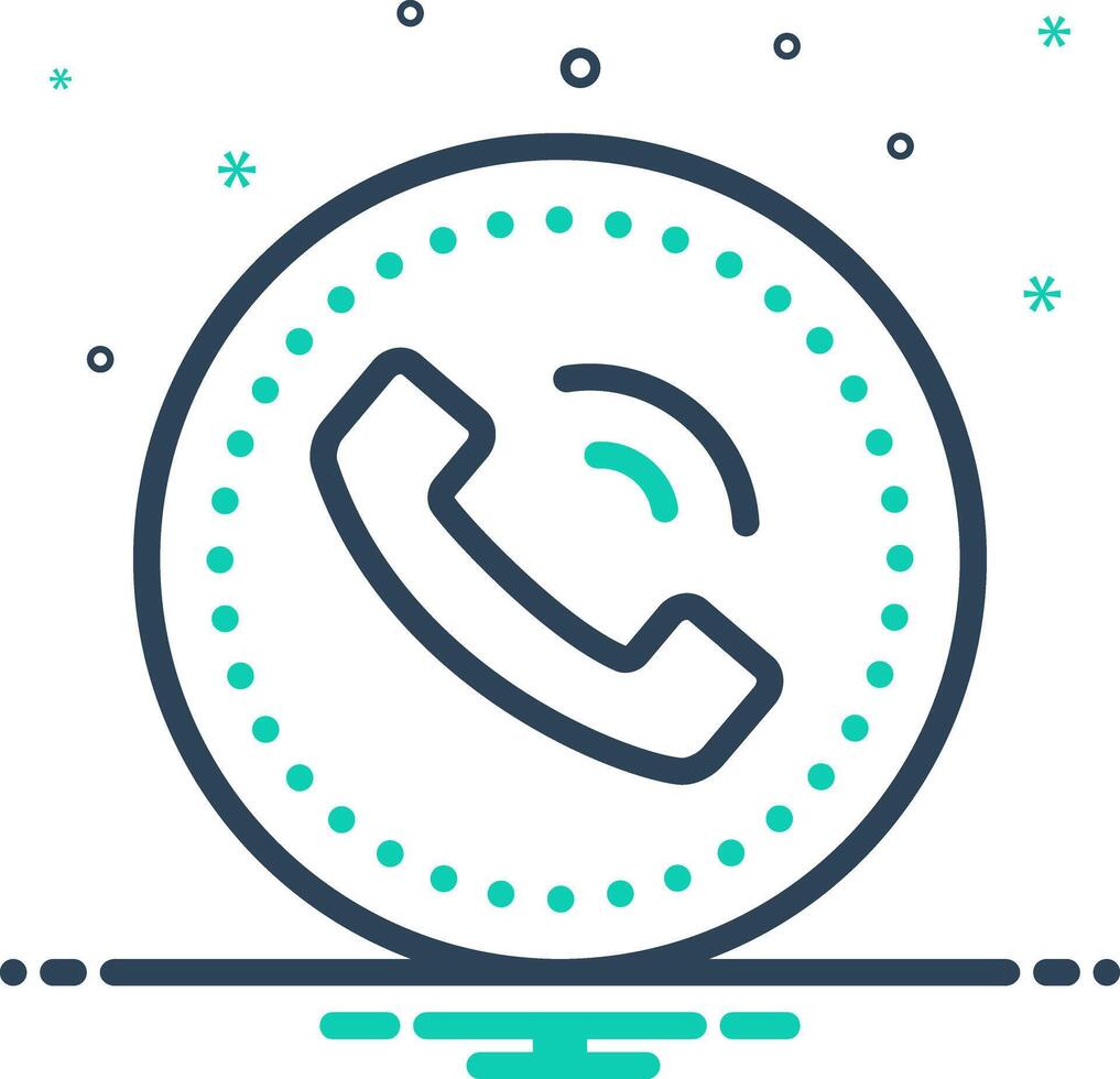 Mix icon for call button vector