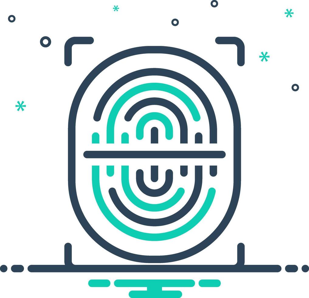 Mix icon for biometric vector