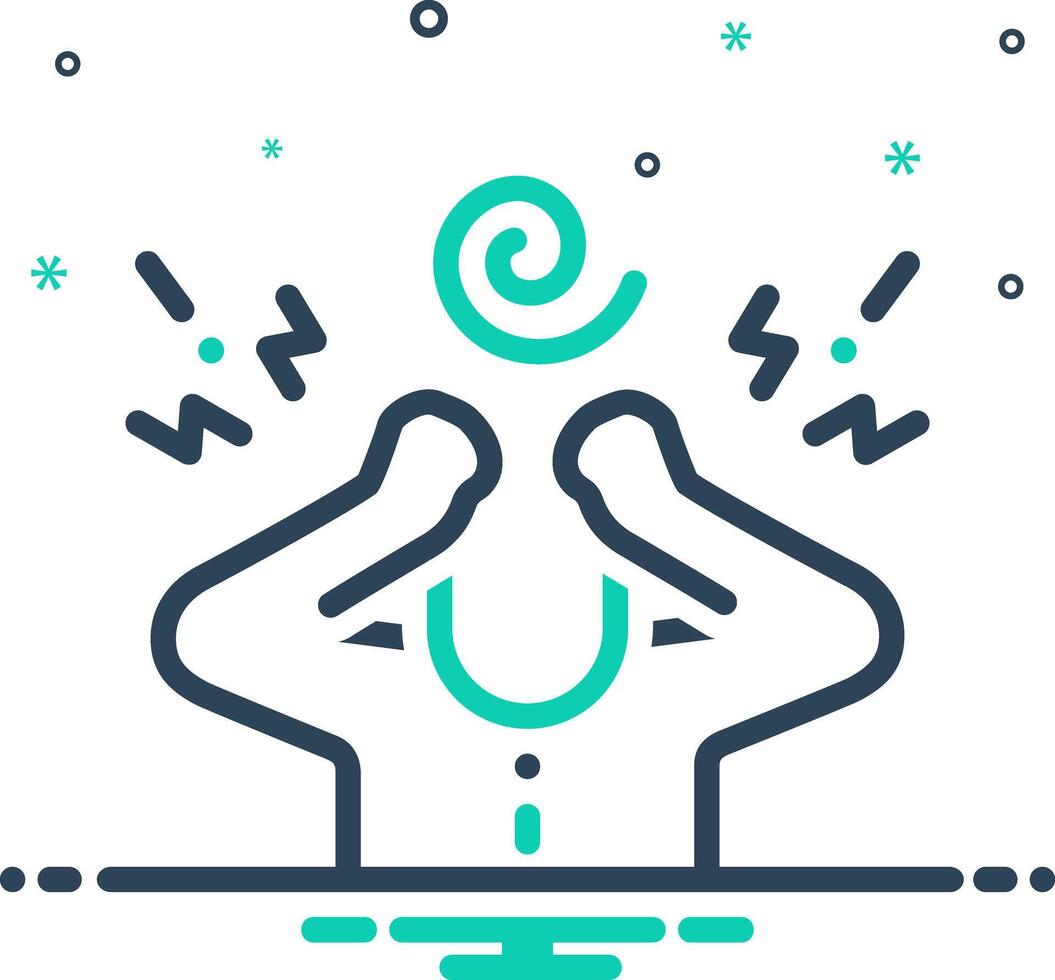 Mix icon for panic attack vector