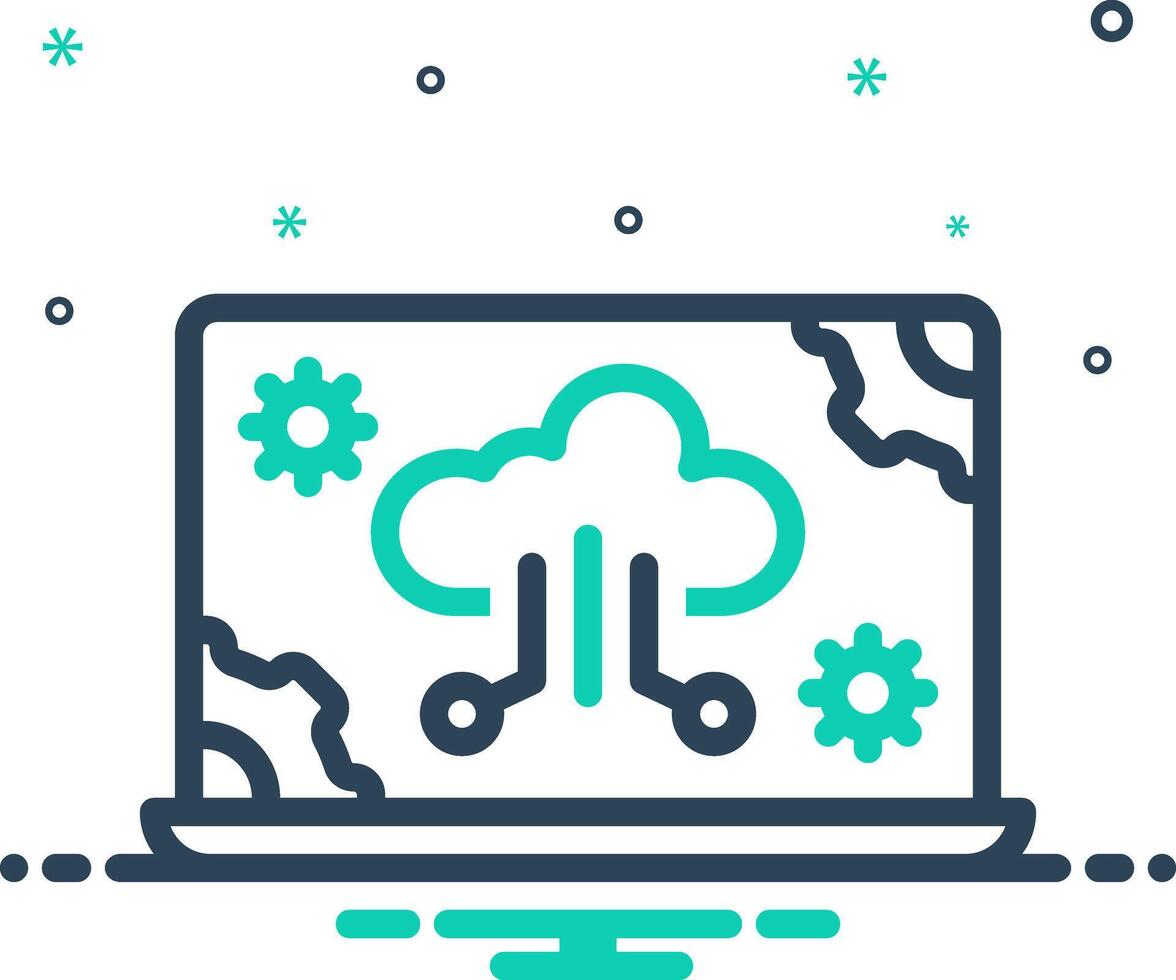 Mix icon for cloud computing vector