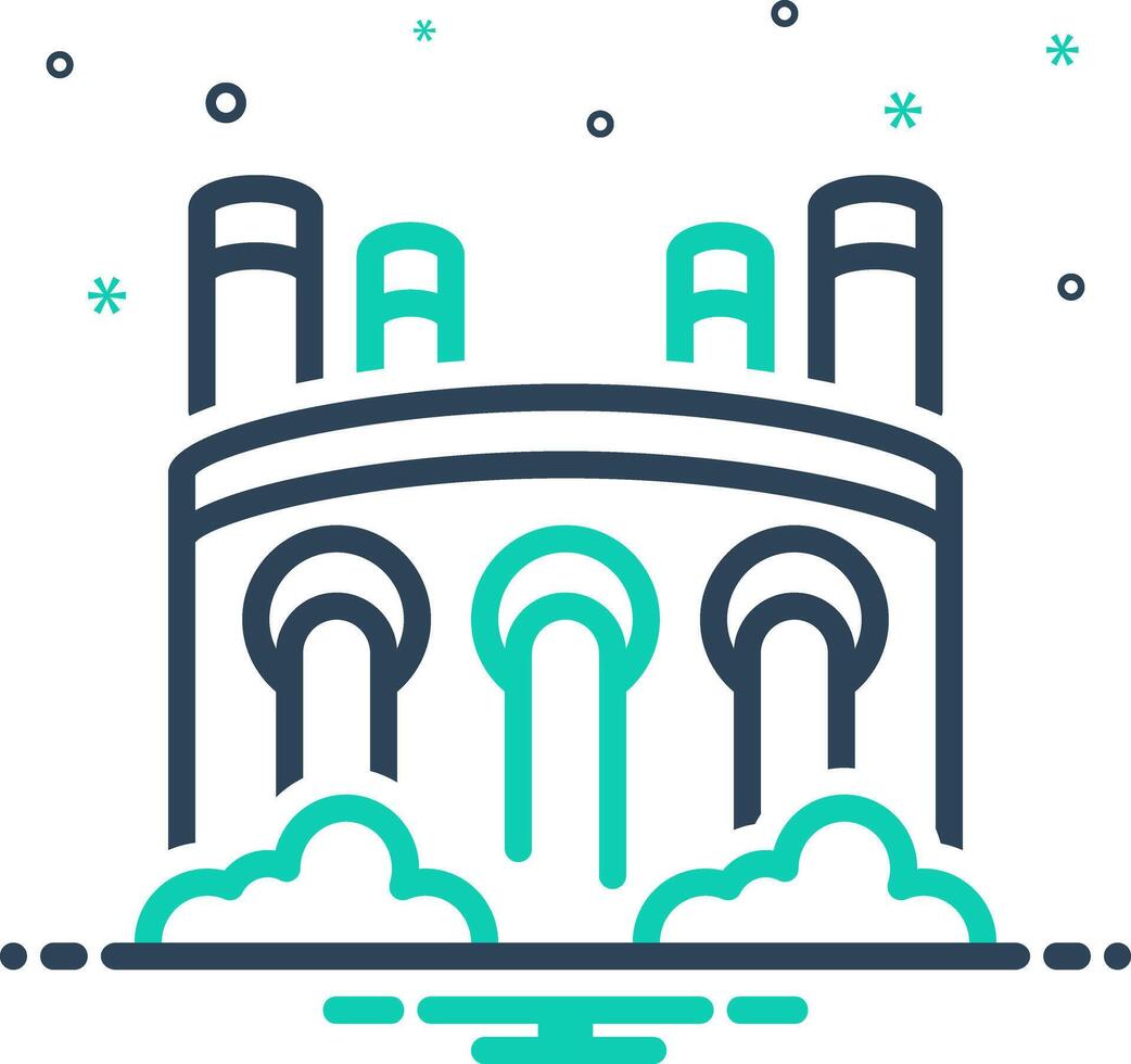 Mix icon for hydro power vector