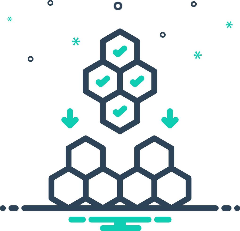 Mix icon for problem solving vector