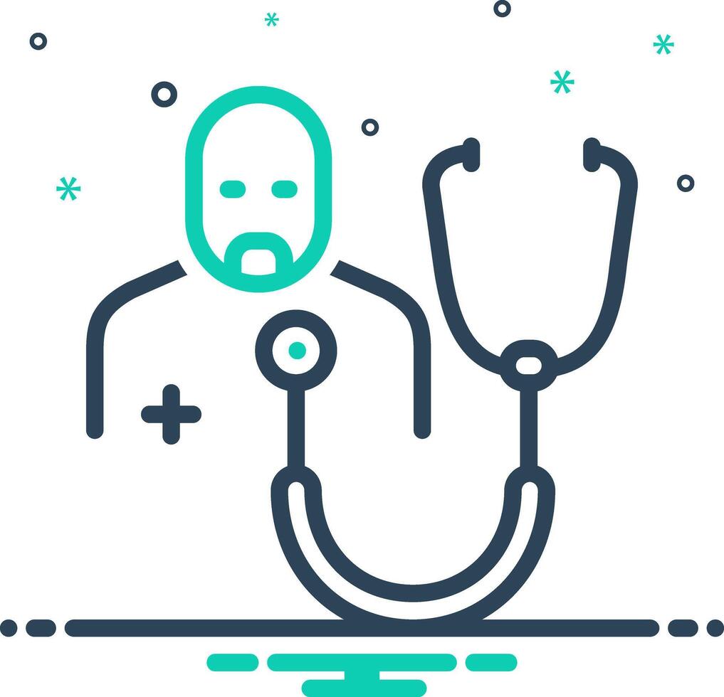 Mix icon for checkup vector