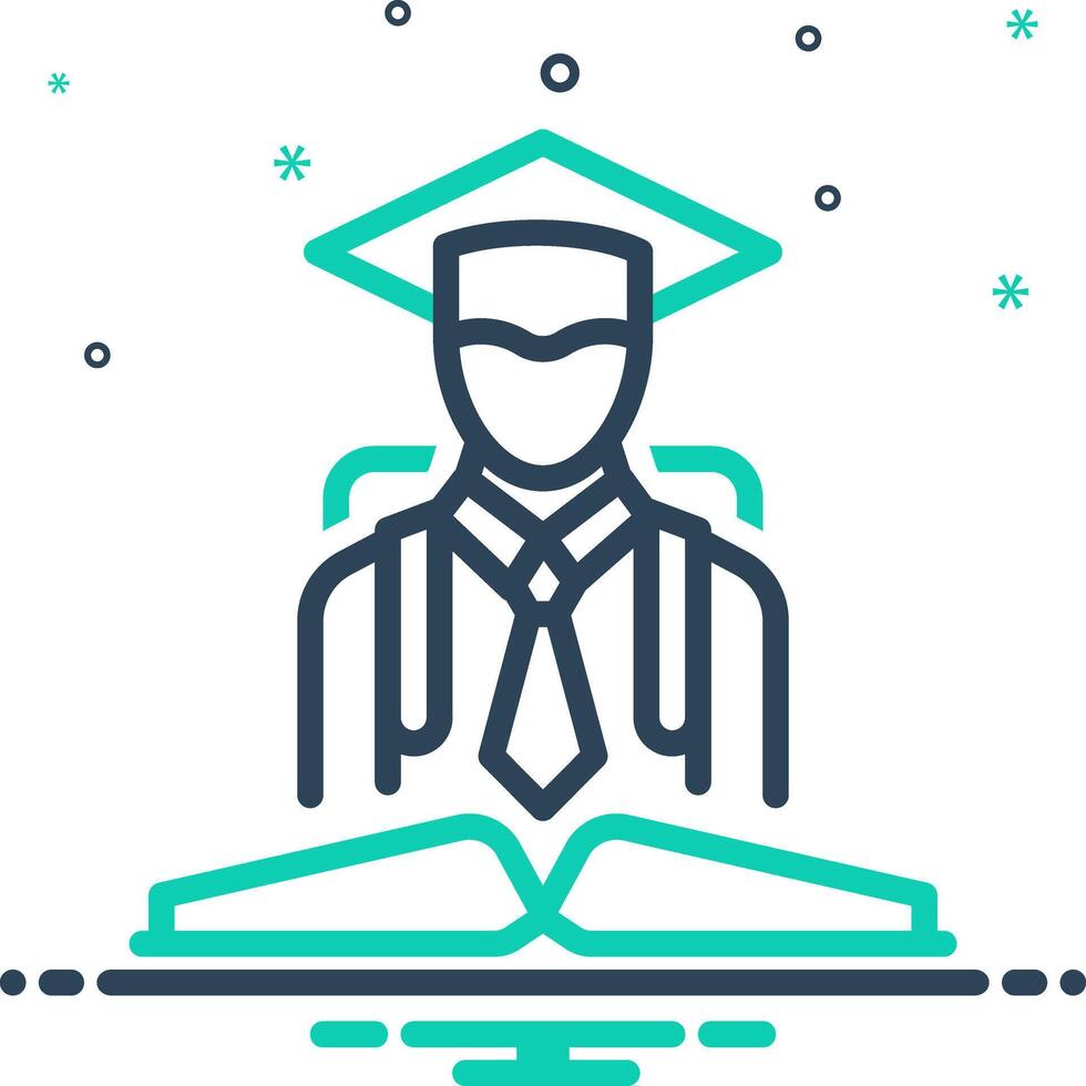 Mix icon for student vector