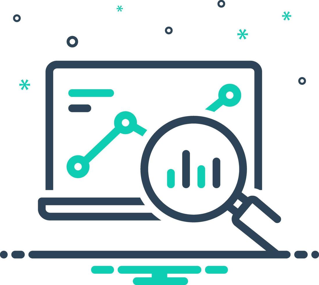 Mix icon for analysis vector