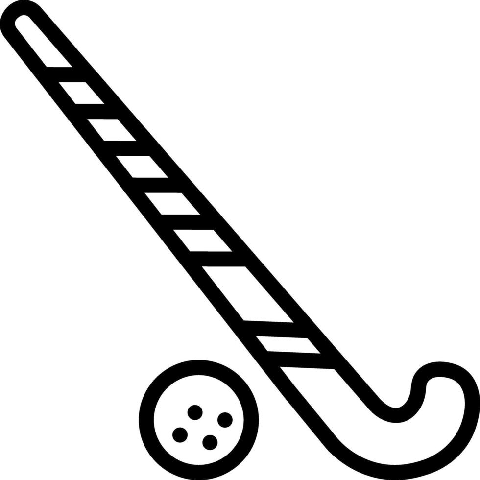 Black line icon for hockey vector