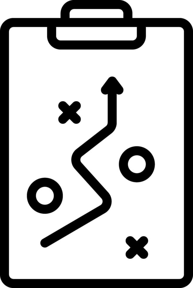 Black line icon for strategy vector