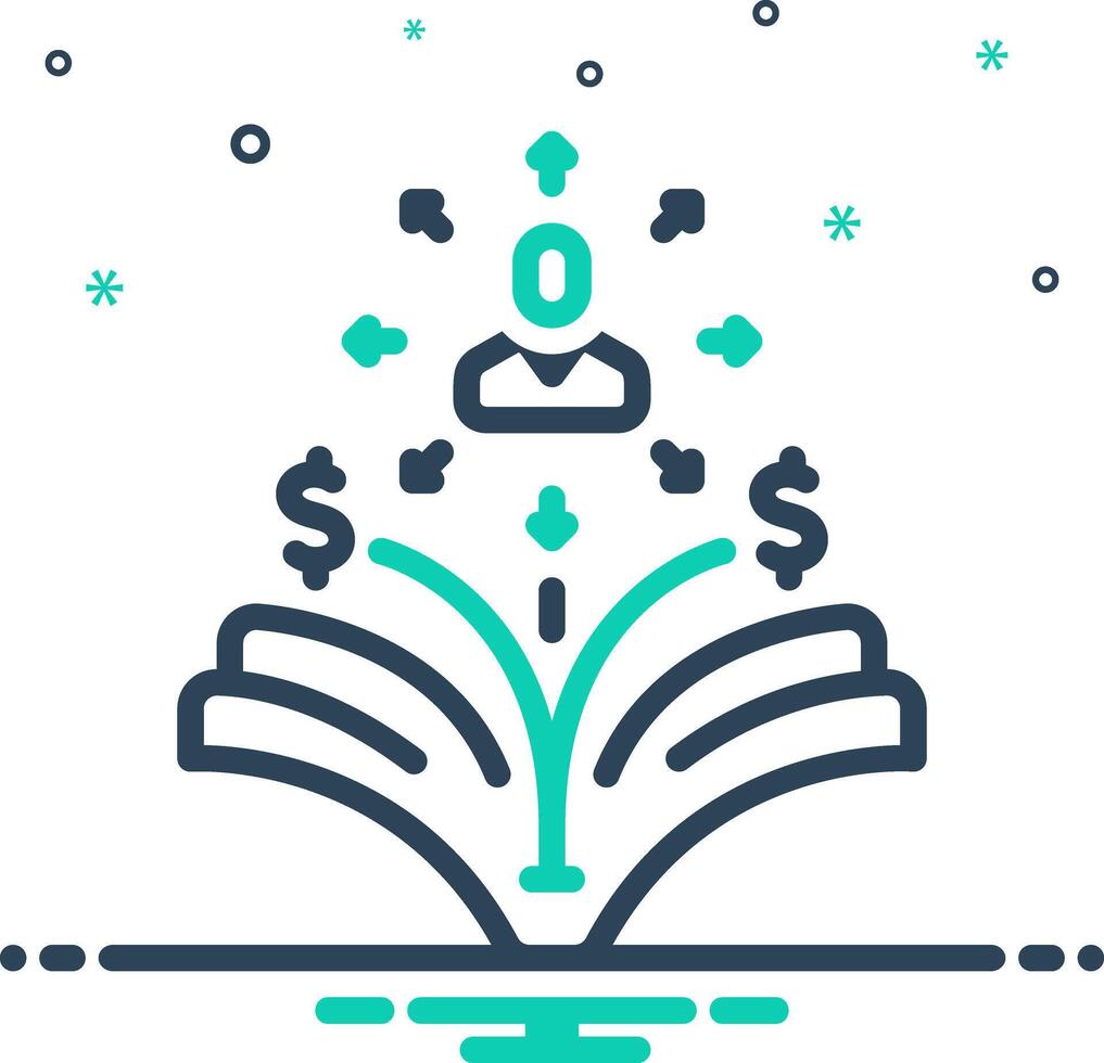 Mix icon for self directed vector